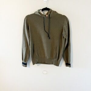 Knitwit cashmere army green hoodie camo hood